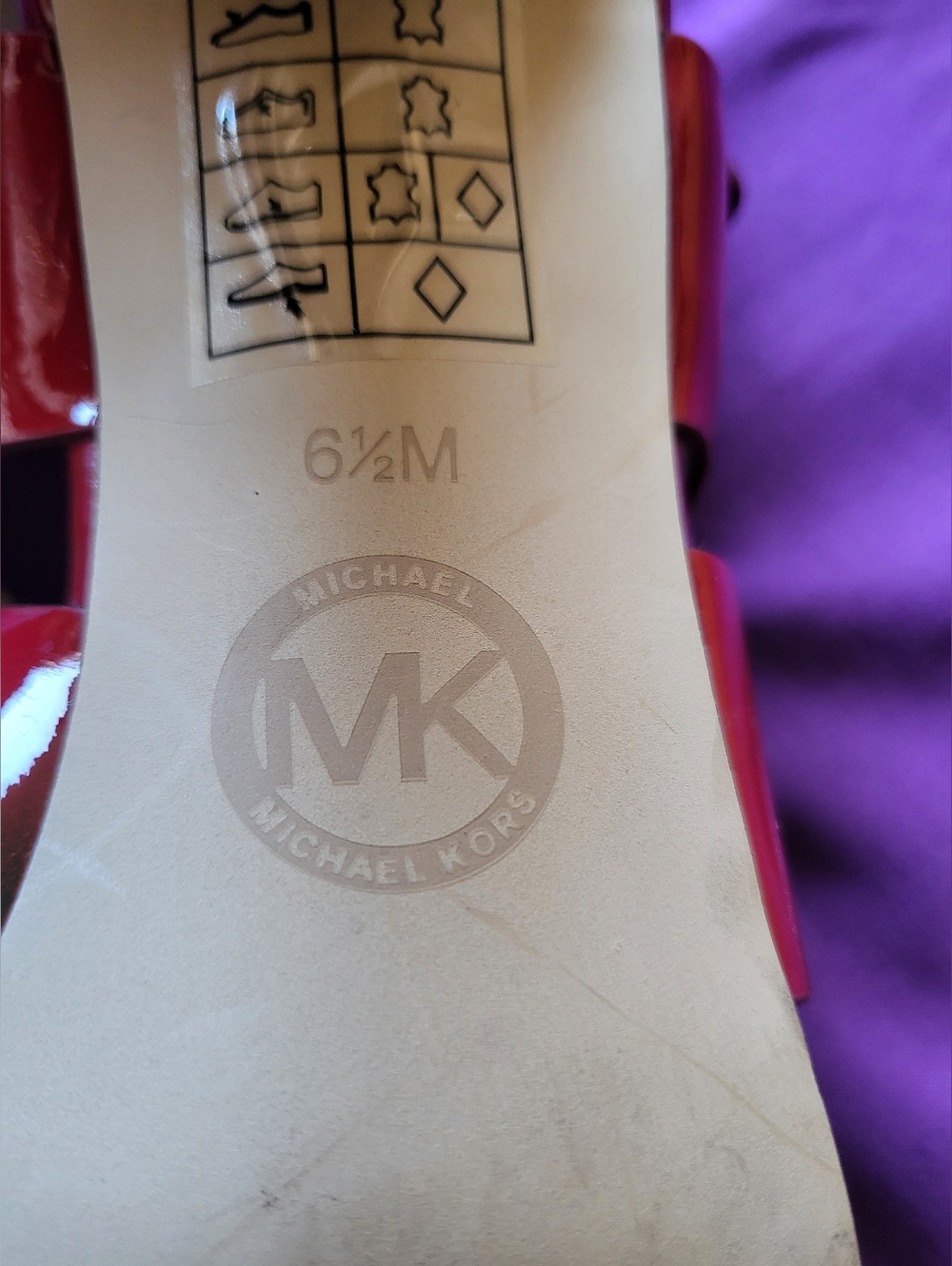 Michael Kors Red Patent Leather Slingback Heels - Picture 2 of 8